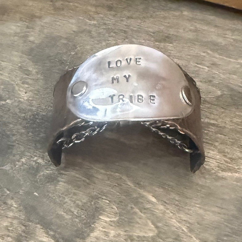 Copper Handstamped Cuff Bracelet
