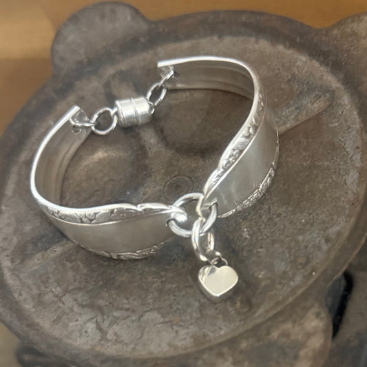 Vintage Silver Heart Bracelet