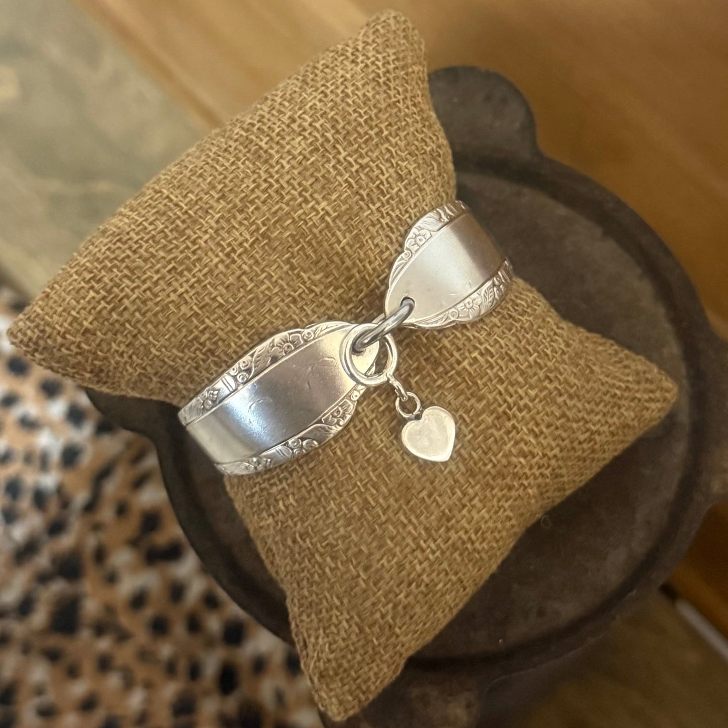 Vintage Silver Heart Bracelet