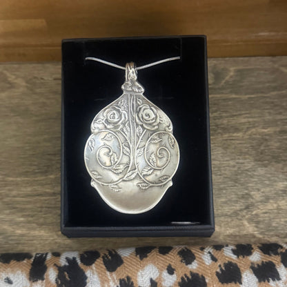 Antique Rose Spoon Necklace