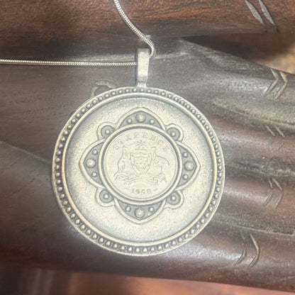 1958 Australian Sixpence Bold Necklace