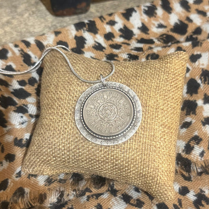 1966 British Two-Shilling Coin Necklace
