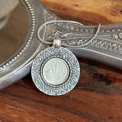 1953 Australian Threepence Coin Necklace | Wearable History