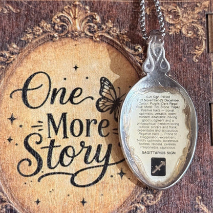 Vintage Sagittarius Zodiac Spoon Necklace