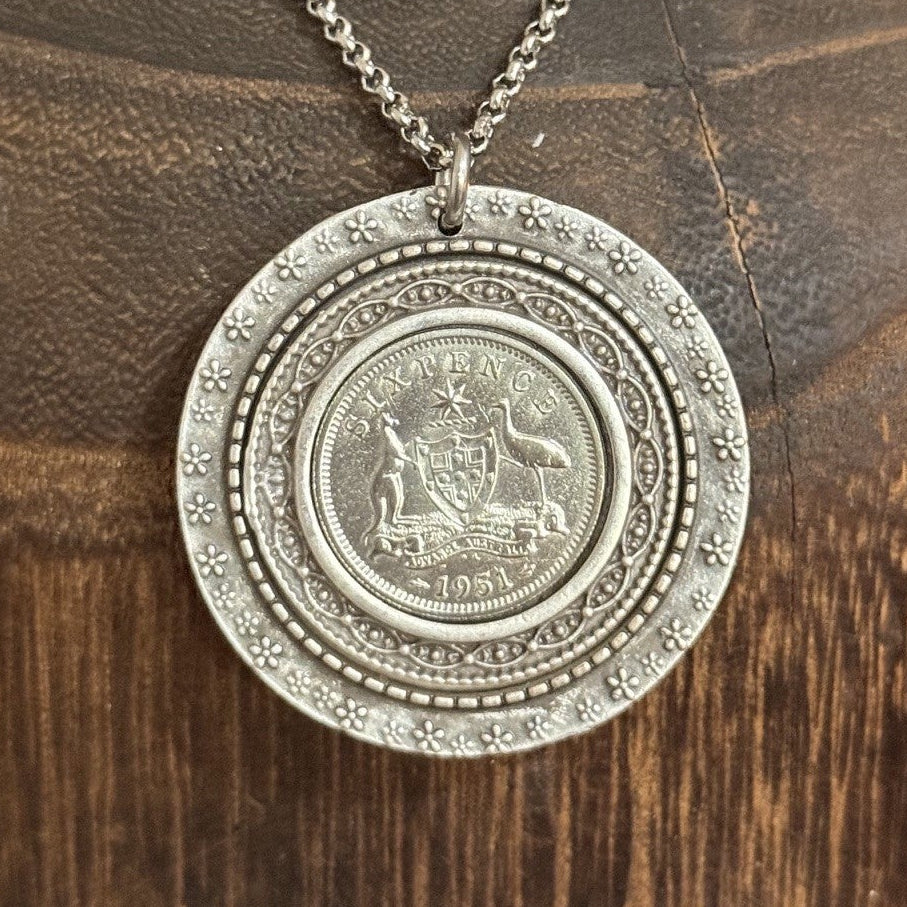 1951 Australian Sixpence Necklace