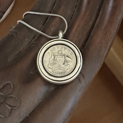 1950 Australian Sixpence Necklace