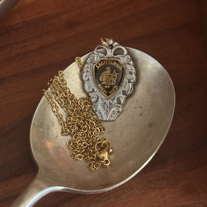 1960s Sagittarius Zodiac Spoon Necklace