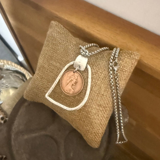 1966 Australian Two Cent Coin Necklace