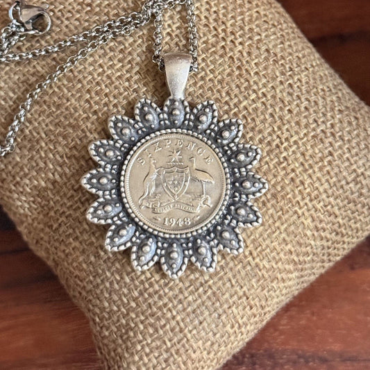 1948 Australian Sixpence Necklace