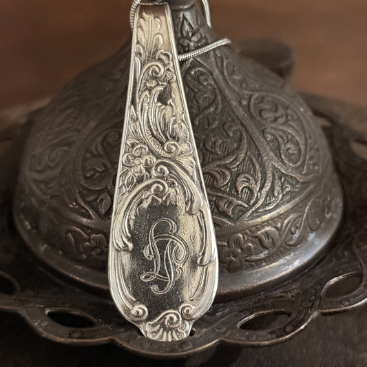 Vintage Monogrammed Serving Spoon Necklace