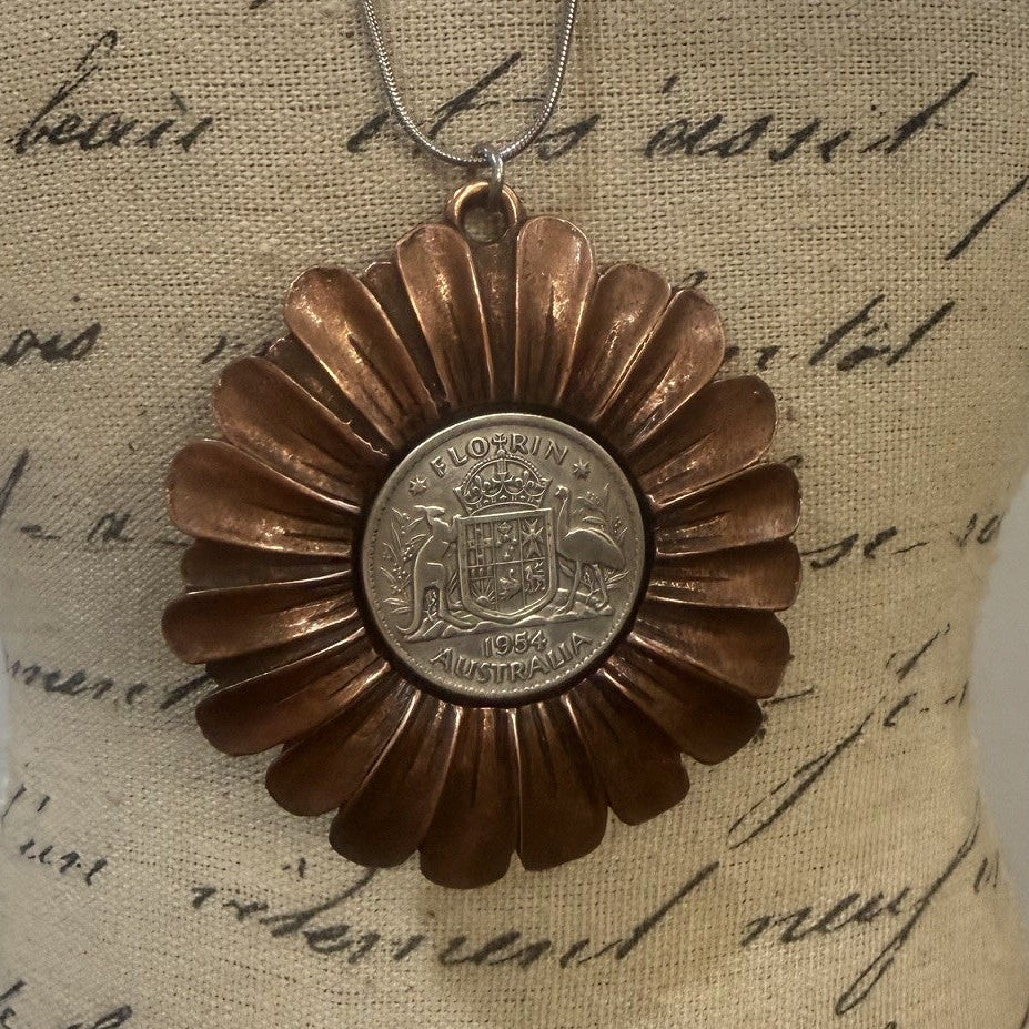 1954 Australian Florin Coin Necklace