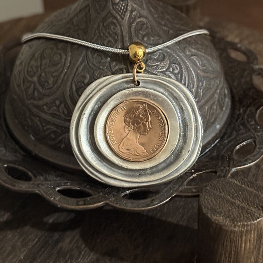 1983 Australian One Cent Coin Necklace