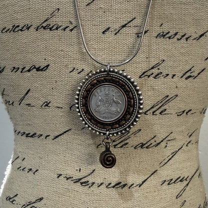 1946 Sixpence two tone Necklace