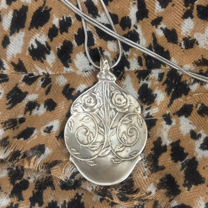 Antique Rose Spoon Necklace