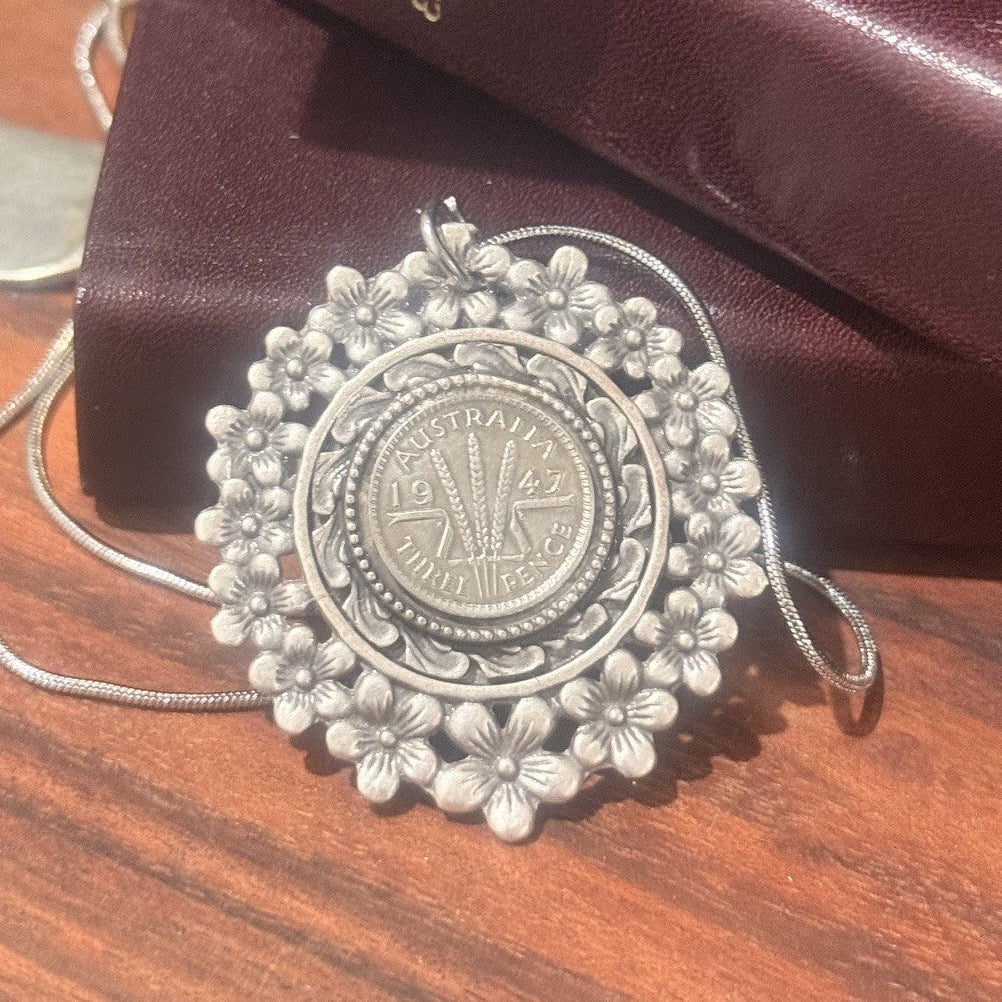 1947 Threepence Coin Necklace