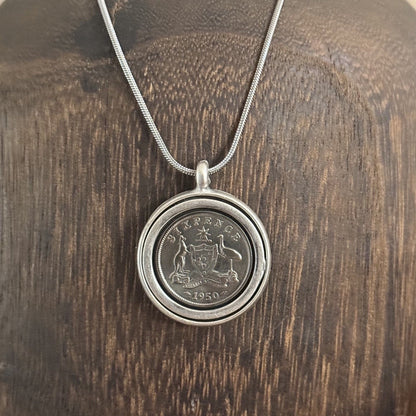 1950 Australian Sixpence Necklace