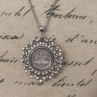 1956 Australian Sixpence Coin Necklace