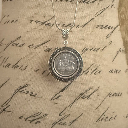 1955 Australian Sixpence Coin Necklace