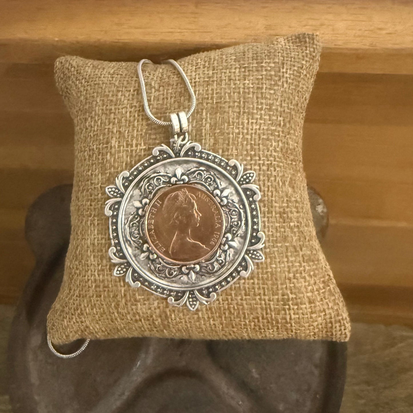 1966 Australian Two Cent Coin Necklace