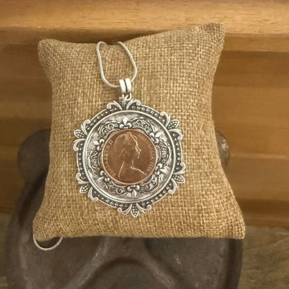 1966 Australian Two Cent Coin Necklace