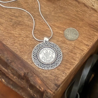 1936 Australian Threepence Coin Necklace