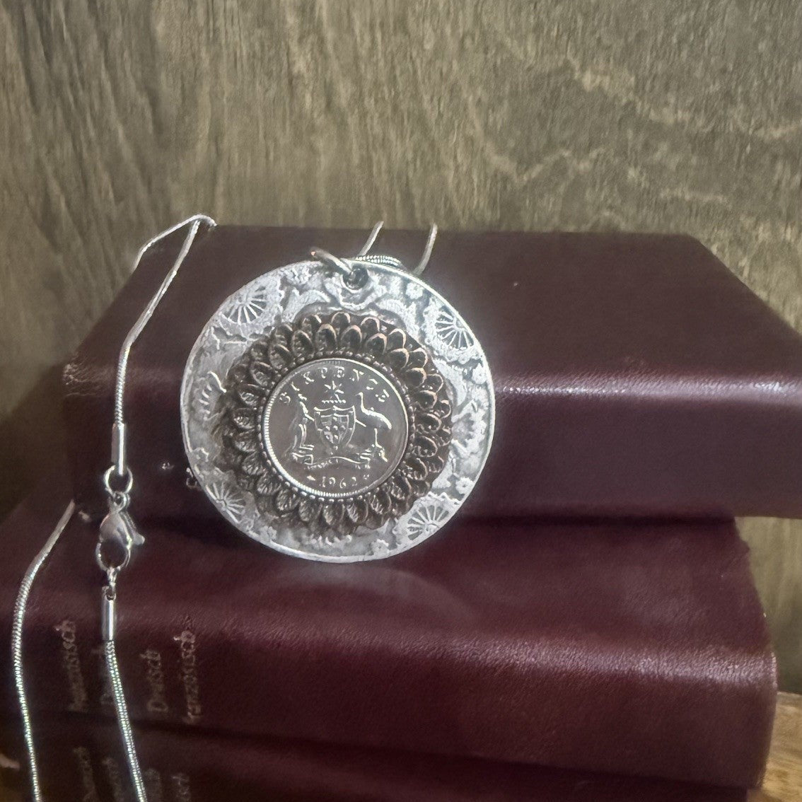 1962 Australian Sixpence Coin Necklace