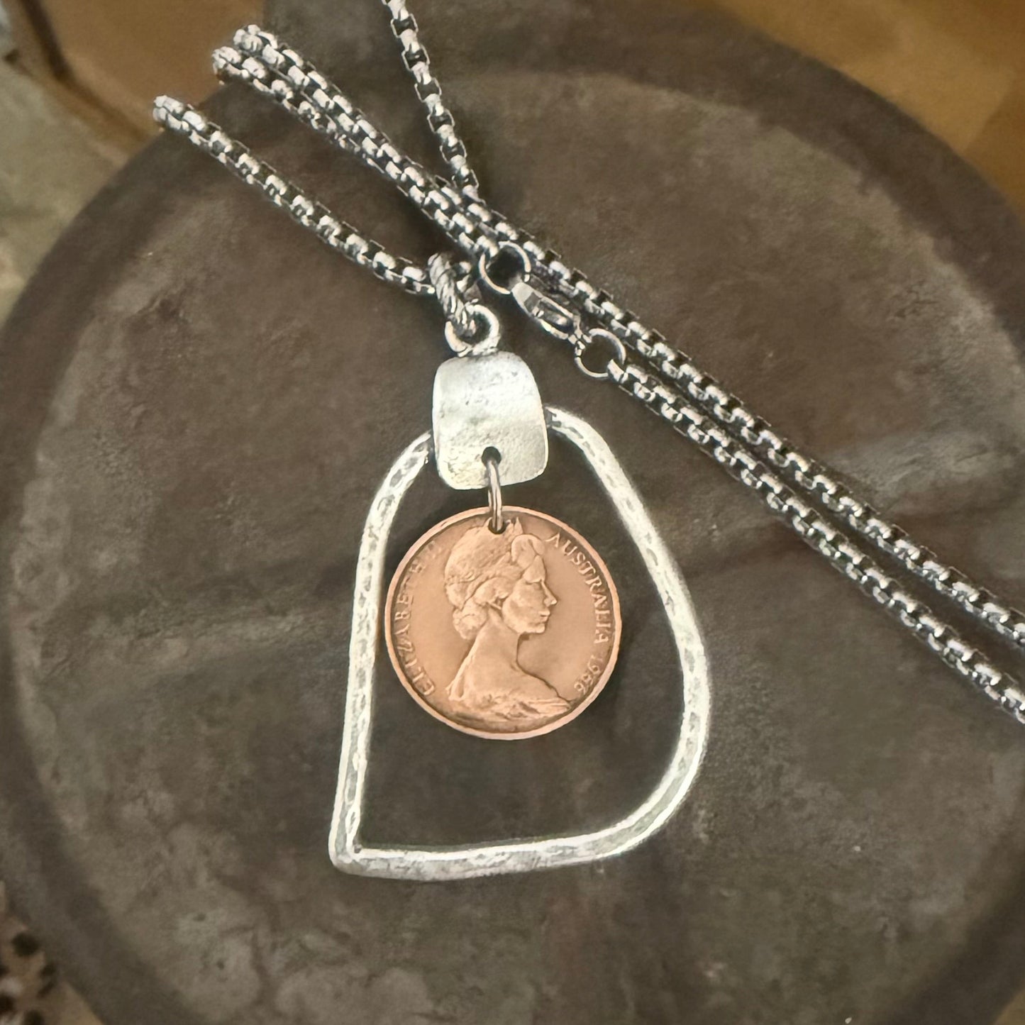 1966 Australian Two Cent Coin Necklace