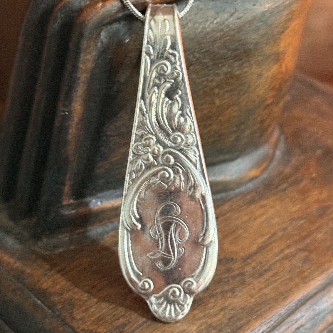Vintage Monogrammed Serving Spoon Necklace