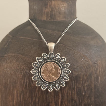 1983 Australian One Cent Coin Necklace
