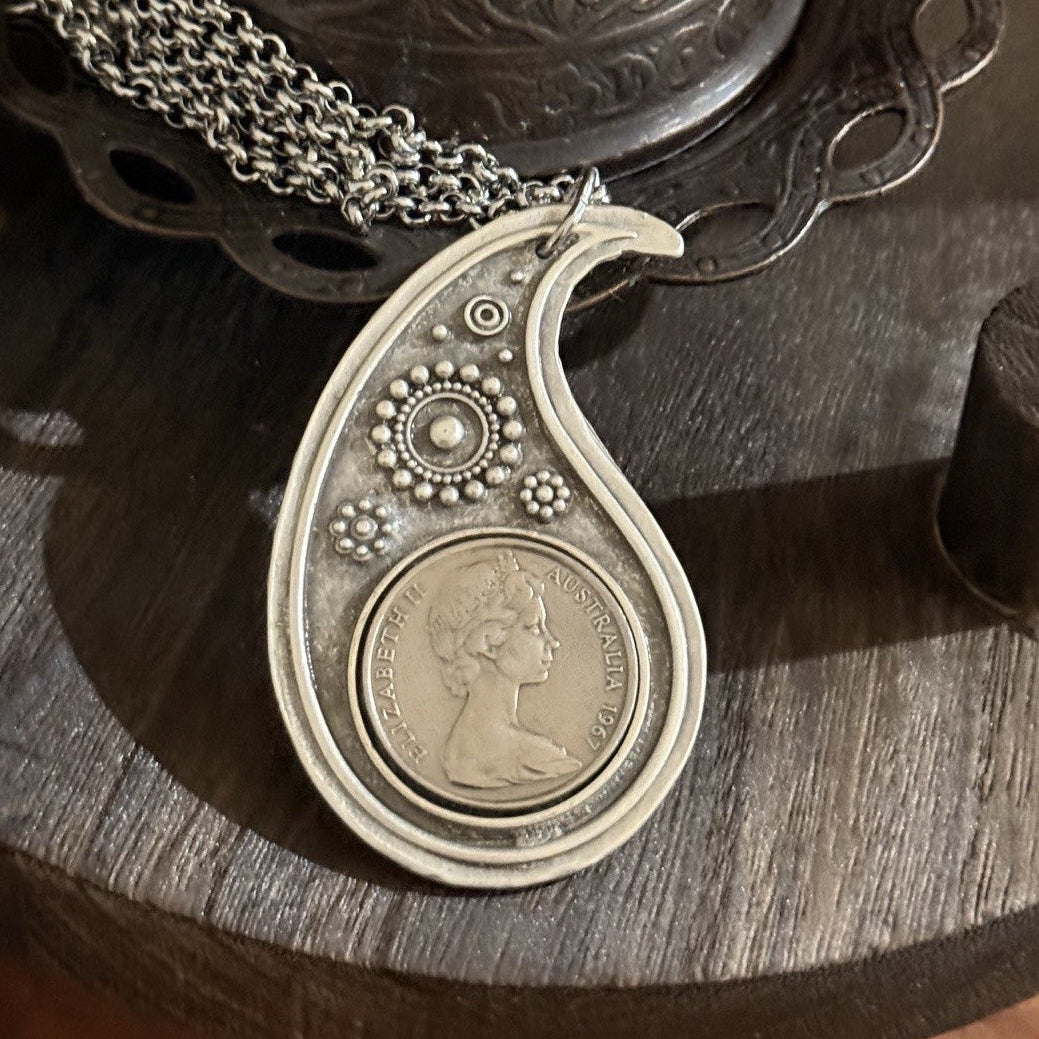 1967 Australian 20 Cent Coin Necklace