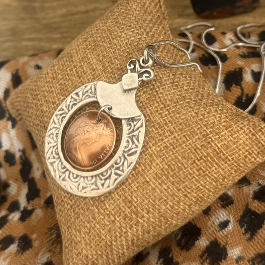 1966 Two Cent Coin Necklace