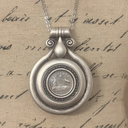 1955 Australian Sixpence Coin Necklace