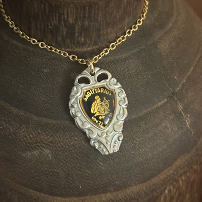 1960s Sagittarius Zodiac Spoon Necklace