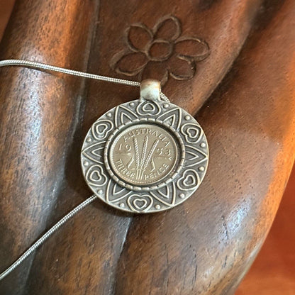 1953 Australian Threepence Coin Necklace | Wearable History