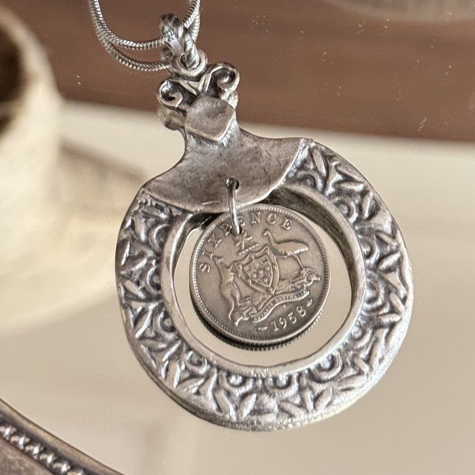 1958 Australian Sixpence Necklace
