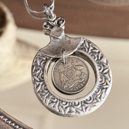 1958 Australian Sixpence Necklace