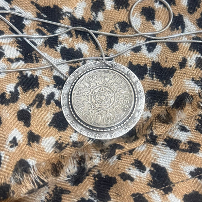 1966 British Two-Shilling Coin Necklace
