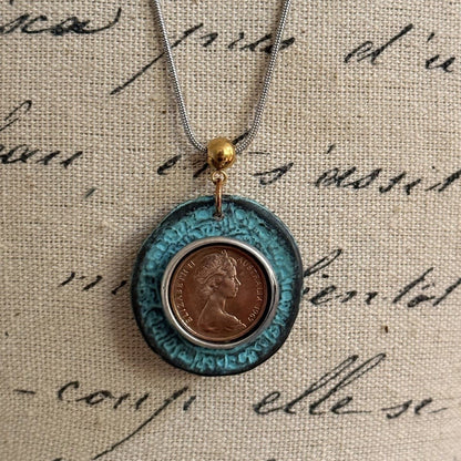 1967 Australian One Cent Coin Necklace