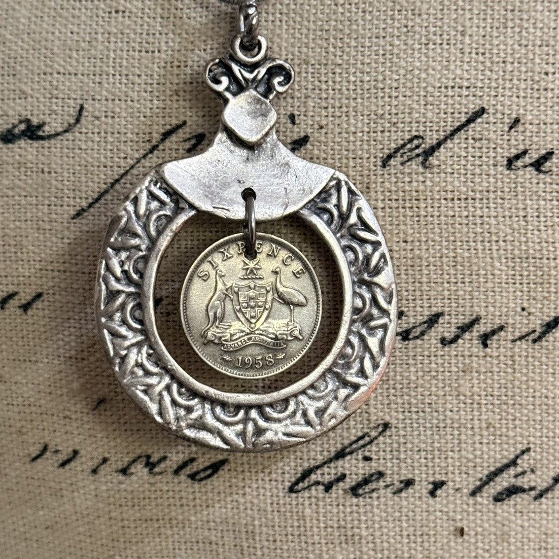 1958 Australian Sixpence Necklace
