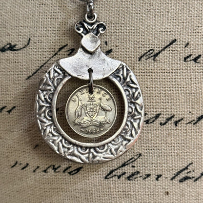 1958 Australian Sixpence Necklace