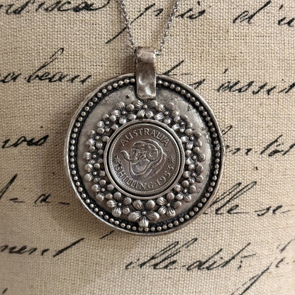 1953 Australian Shilling Coin Necklace
