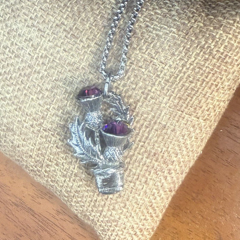 Vintage Scottish Celtic Kilt Pin Necklace