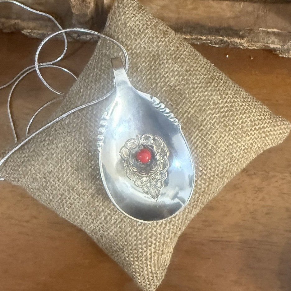 Vintage Spoon Bowl Filigree Necklace