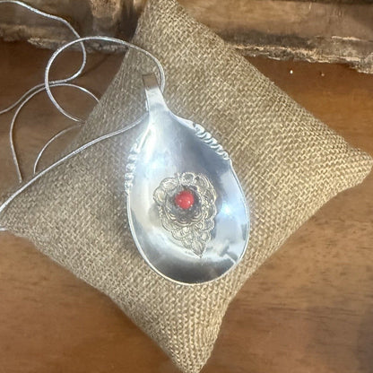 Vintage Spoon Bowl Filigree Necklace