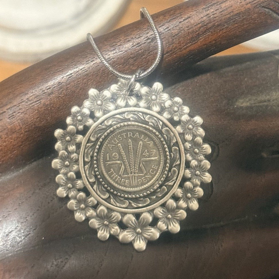 1947 Threepence Coin Necklace