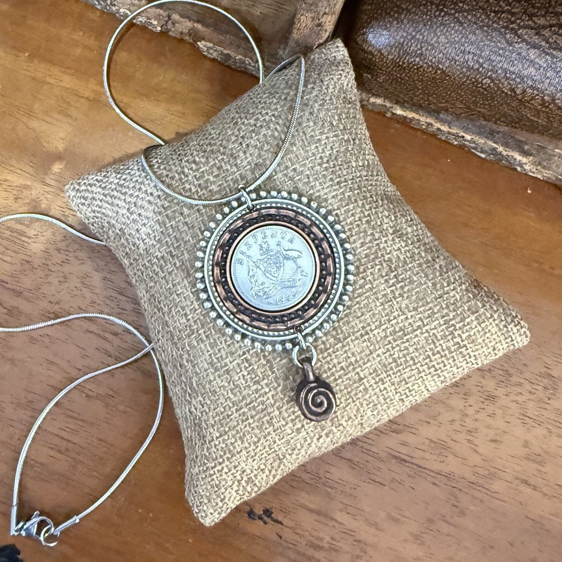 1946 Sixpence two tone Necklace