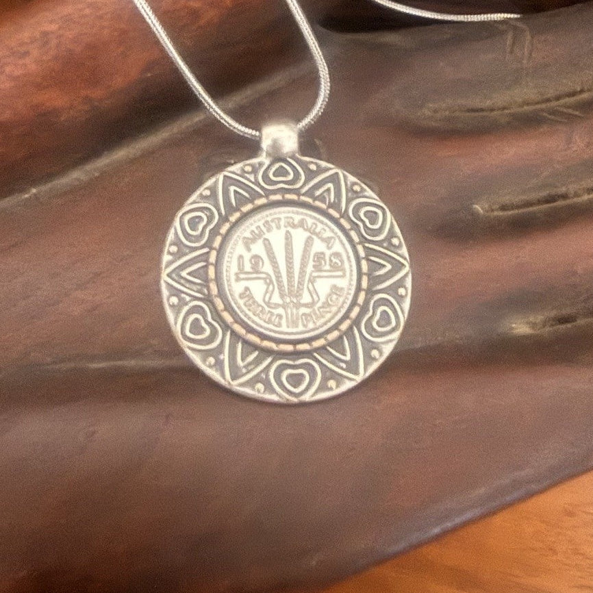 1958 Australian Threepence Coin Necklace