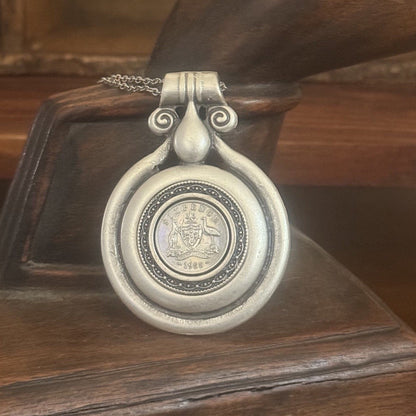 1955 Australian Sixpence Coin Necklace