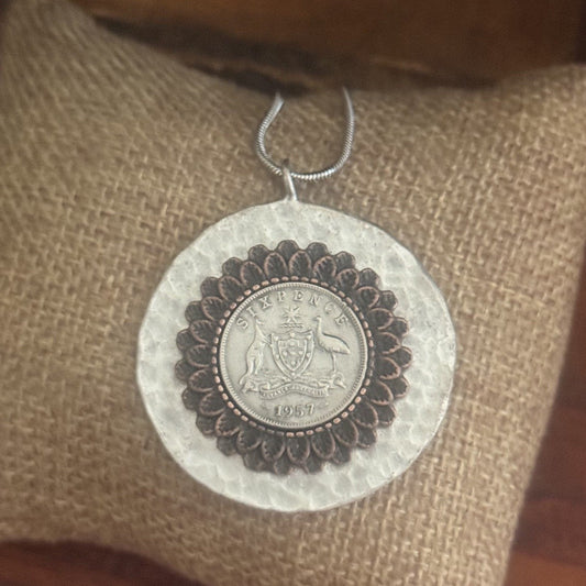 1957 Australian Sixpence Necklace