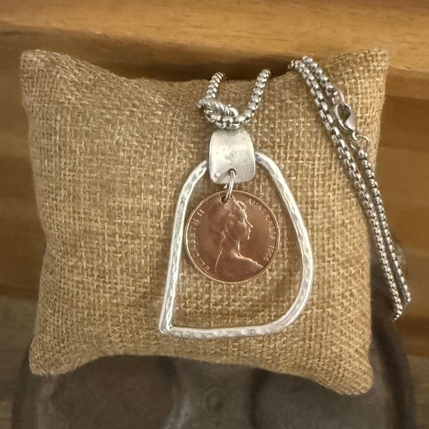 1966 Australian Two Cent Coin Necklace